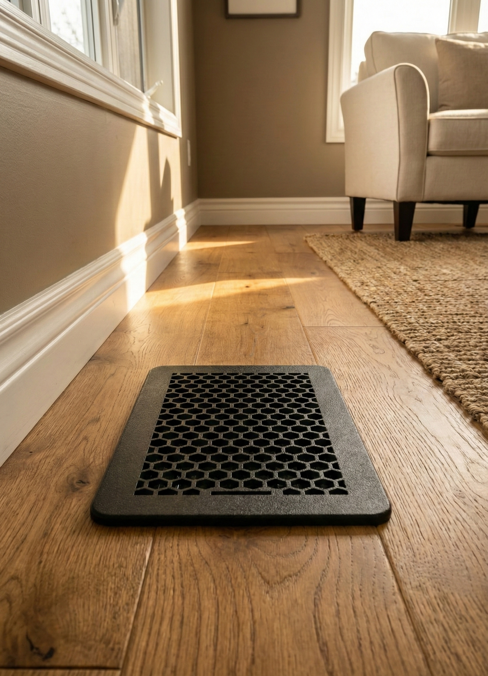 Floor Vent Cover - Hexagon Design Secondary image